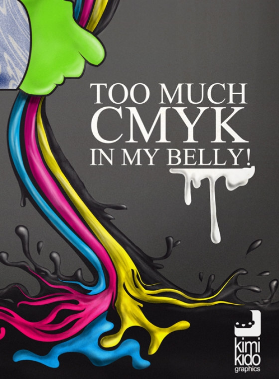 too much cmyk in my belly close up